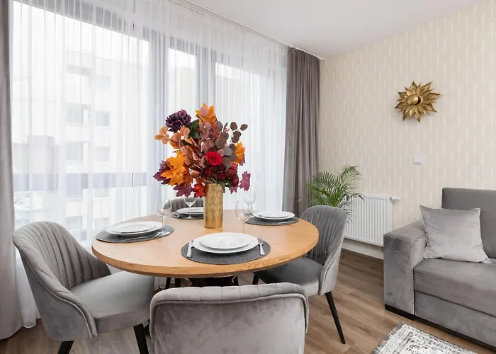 Elegant With Balcony And Air Conditioning In By Renters Apartment Gdansk